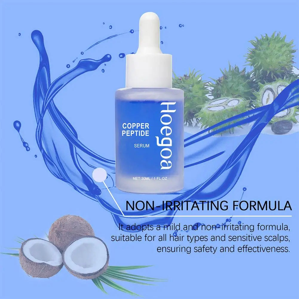Copper Peptide Hair Density Serum Deep Nourishment And Moist For Damage Hair Treatment,anti-hair Loss Natural Hair Growth Liquid EVERYDAY ESSENTIALS