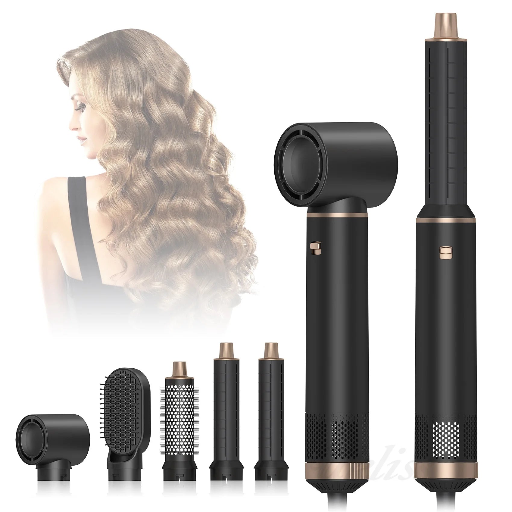 Multi-In-One Hair Dryer Styler, Hot Air Comb, Detachable Brush, Straightening & Curling Dual-Use, Household Hair Styling Tool EVERYDAY ESSENTIALS