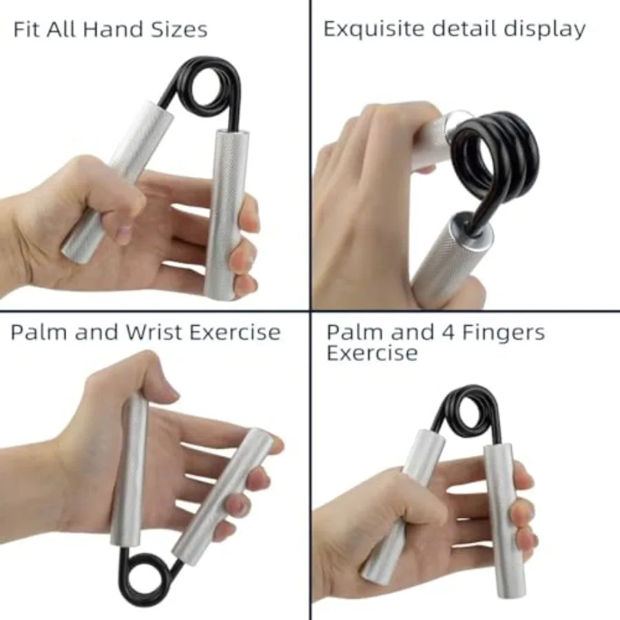 No Slip Heavy-Duty Metal Grip Strength Trainer Grip for Muscle Building Hand Rehabilitation Home Gym Exerciser Training Everyday Essentials