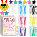 1400 Pcs/bag Colorful Star Pimple Patch Acne Colorful Invisible Acne Removal Skin Care Stickers Portable Star Patch Patches EVERYDAY ESSENTIALS