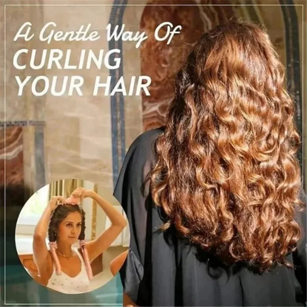Heatless Curling Rod Set Satin Nightcap for Women No Heat Hair Rollers Sleeping Soft Headband Styling Tool Lazy Curls EVERYDAY ESSENTIALS