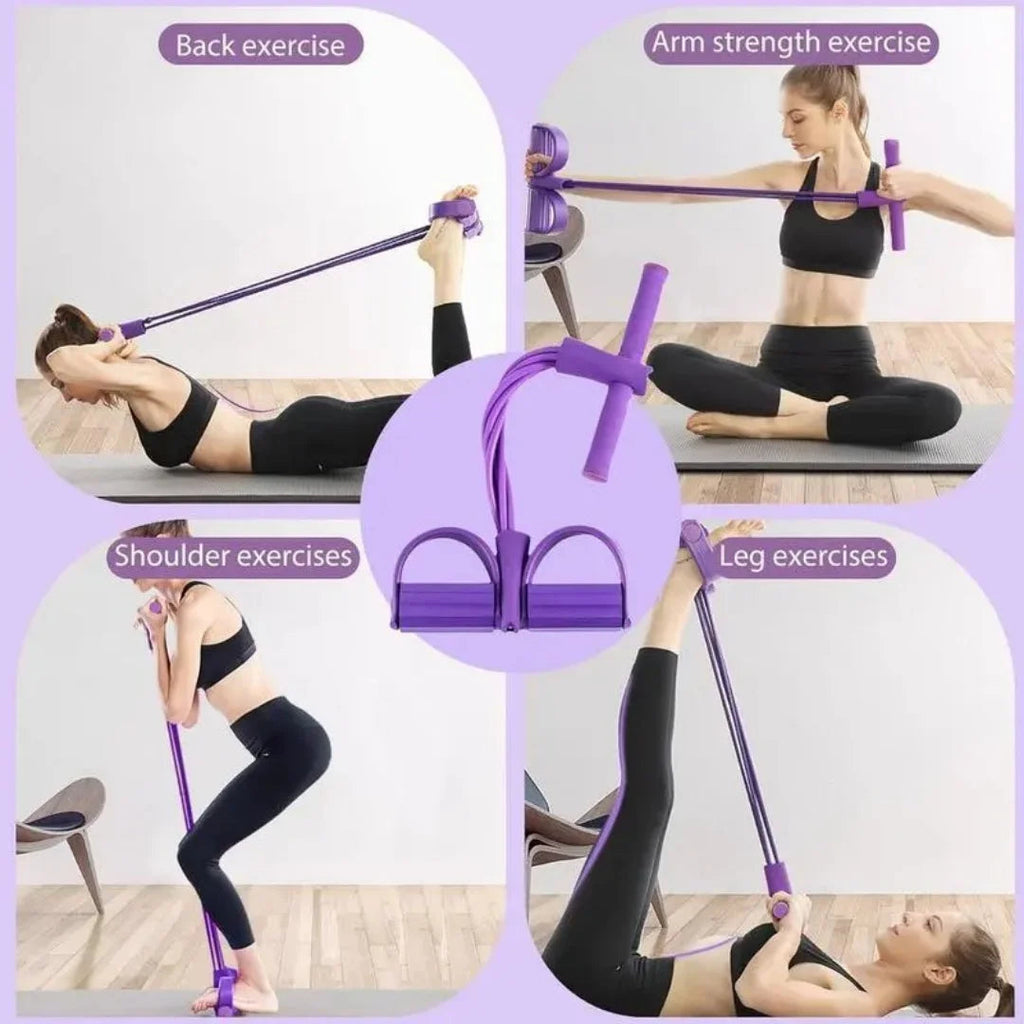 21 Fitness Resistance Bands-6 Tube Pedal Ankle Puller,Upgraded Multifunction Tension Rope, Home Gym Equipment for Full Body Strength for Abdomen/Waist/Arm/Leg Training and Stretching Everyday Essentials