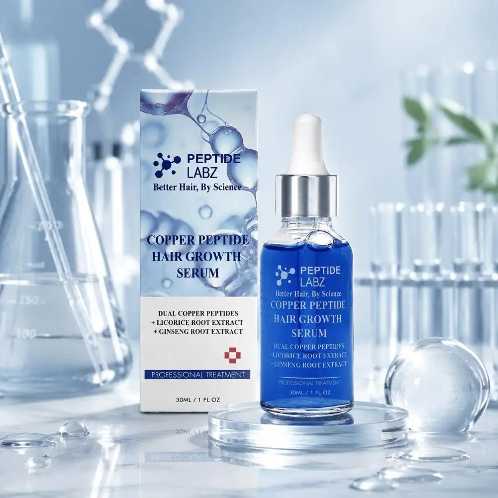 Copper Peptide GHK-cu Hair Growth Serum - Natural Gentle Formula Strengthens Hair Follicles For All Hair Types EVERYDAY ESSENTIALS