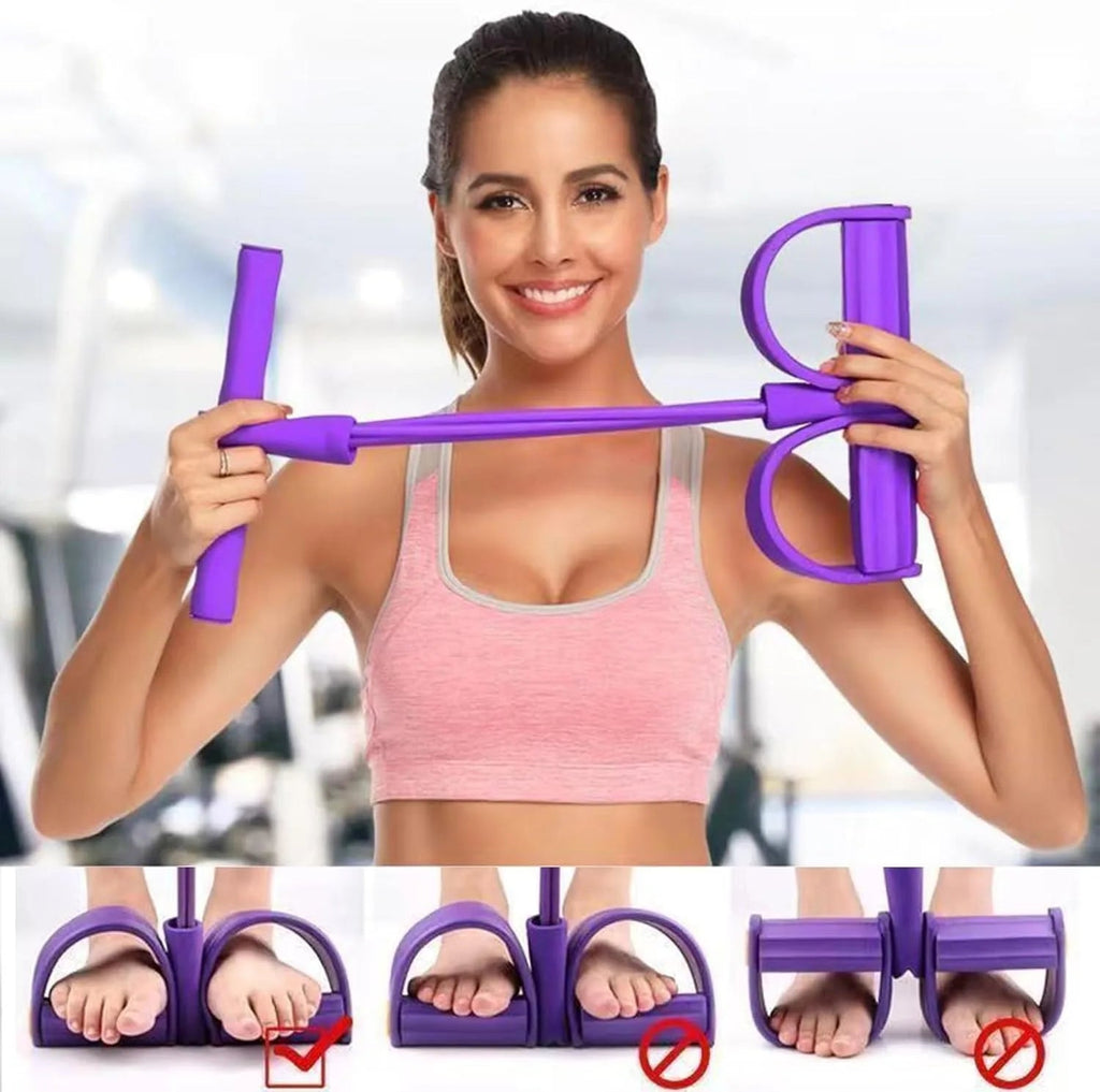21 Fitness Resistance Bands-6 Tube Pedal Ankle Puller,Upgraded Multifunction Tension Rope, Home Gym Equipment for Full Body Strength for Abdomen/Waist/Arm/Leg Training and Stretching Everyday Essentials