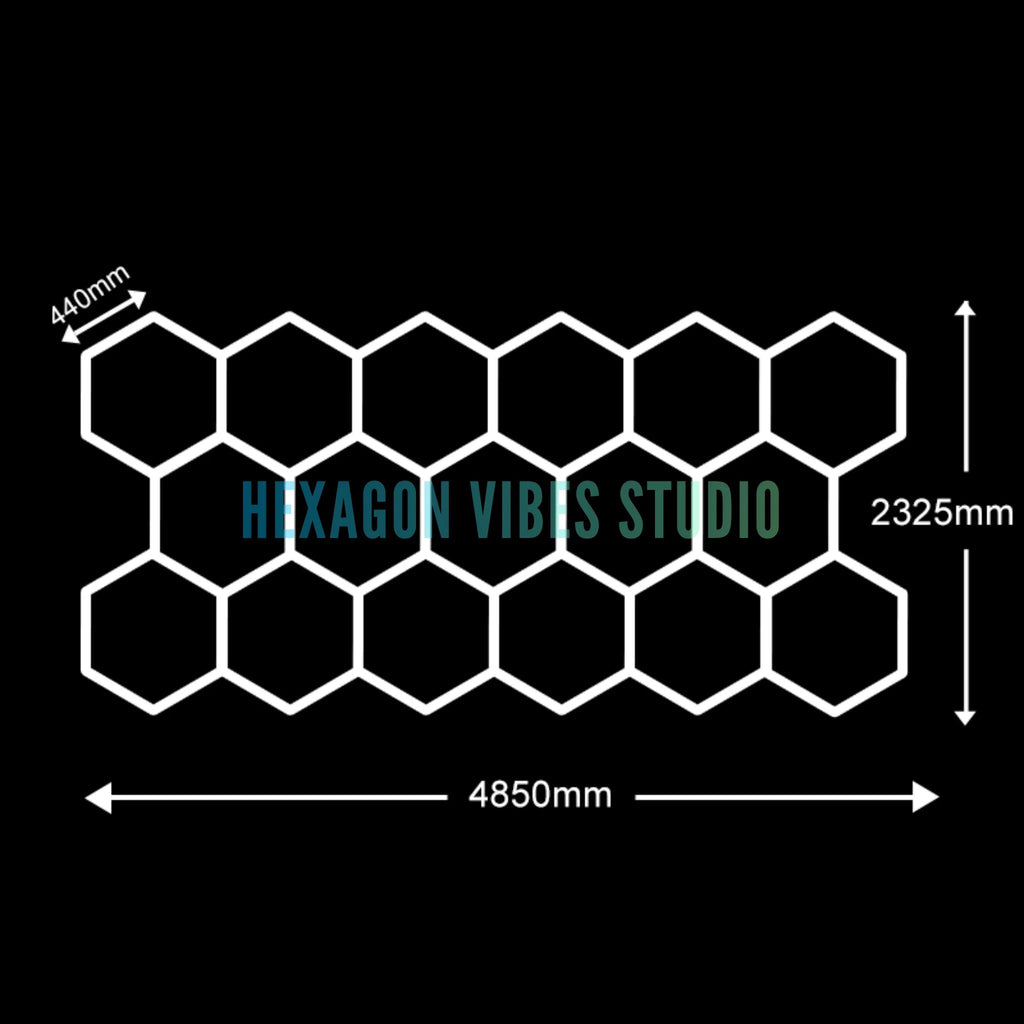 Large Size Hexagon LED Lighting for Garage Car Repair Wash Detailing Workshop Gym Barbershop Honeycomb LED Tube Ceiling Light Everyday Essentials