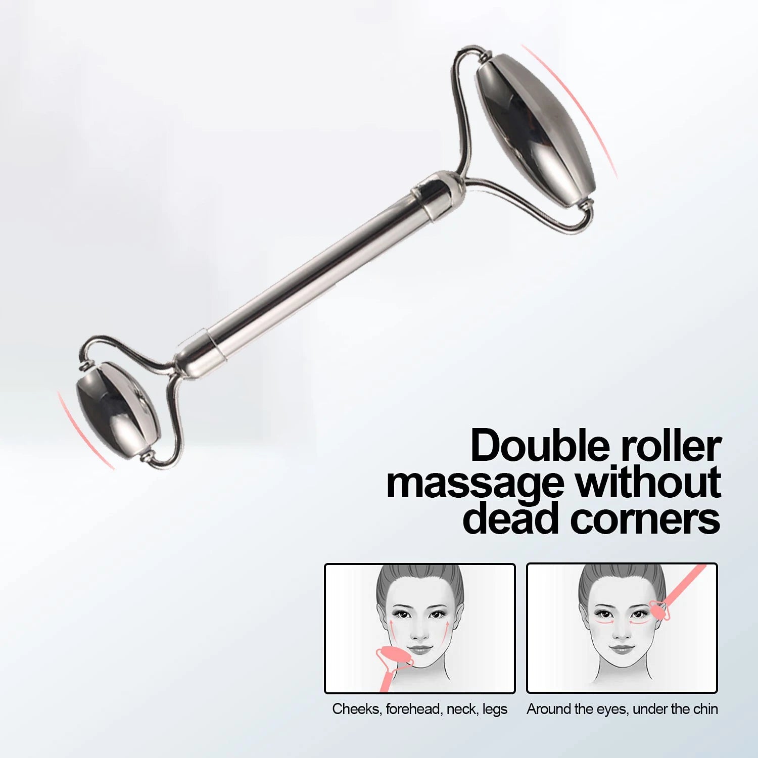 Ice Face Roller Facial Skincare Ice Roller Set, Stainless Steel Facial Roller Gua Sha Face Tool Face Massage Roller Mold Cube EVERYDAY ESSENTIALS