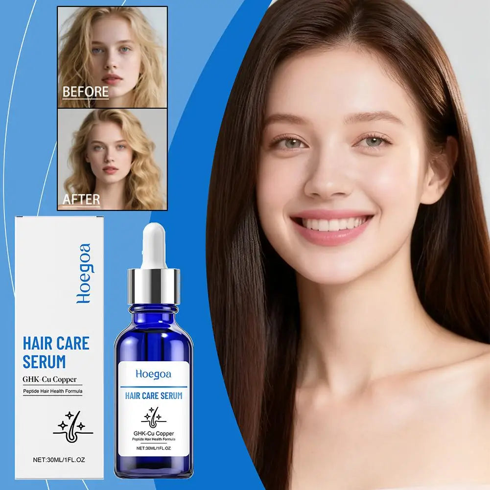 Copper Peptide Hair Serum Ghk-Cu Peptide for Hair Growth Scalp Moisturizer Advanced Regrowth Treatment Root Strengthen Hair Oil EVERYDAY ESSENTIALS