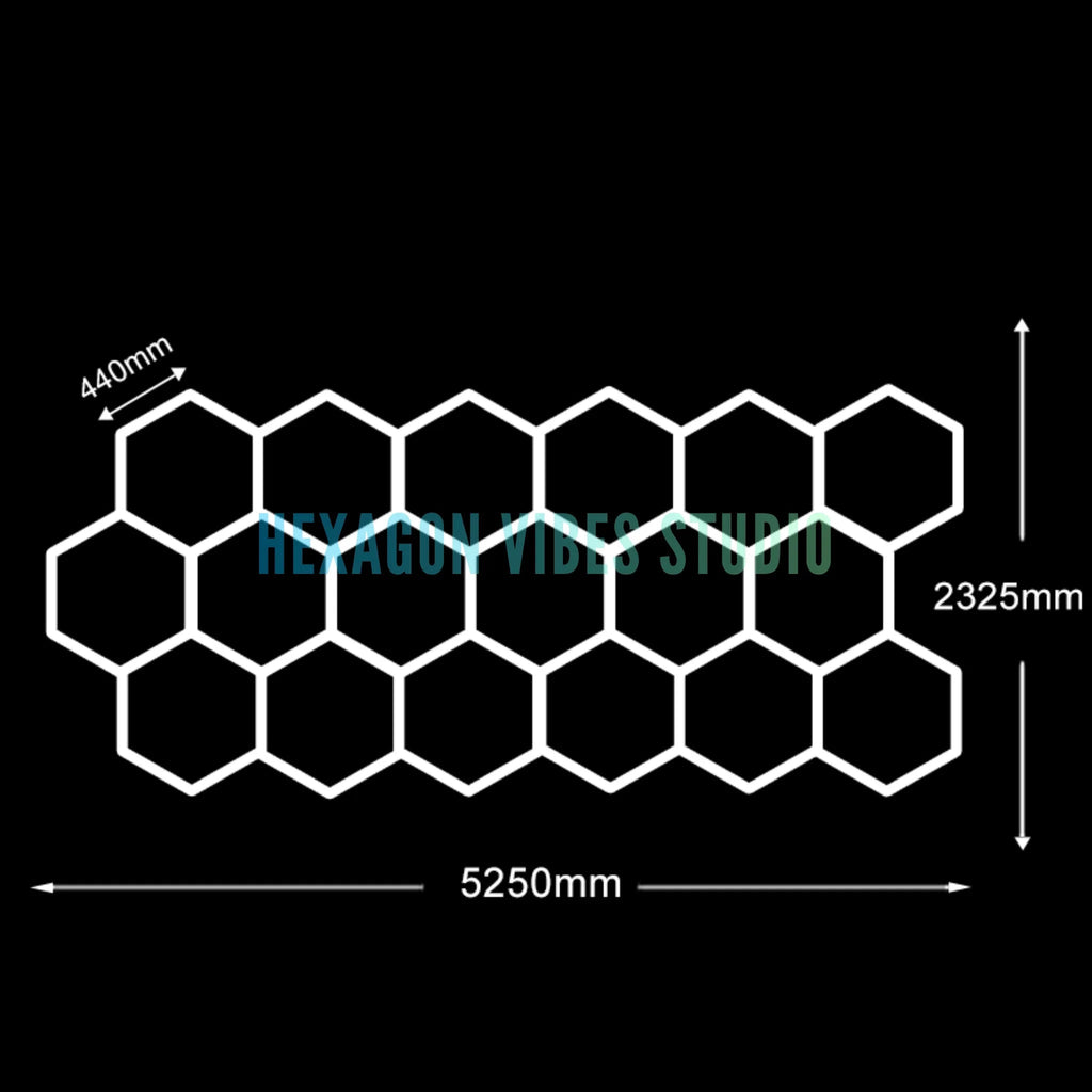 Large Size Hexagon LED Lighting for Garage Car Repair Wash Detailing Workshop Gym Barbershop Honeycomb LED Tube Ceiling Light Everyday Essentials