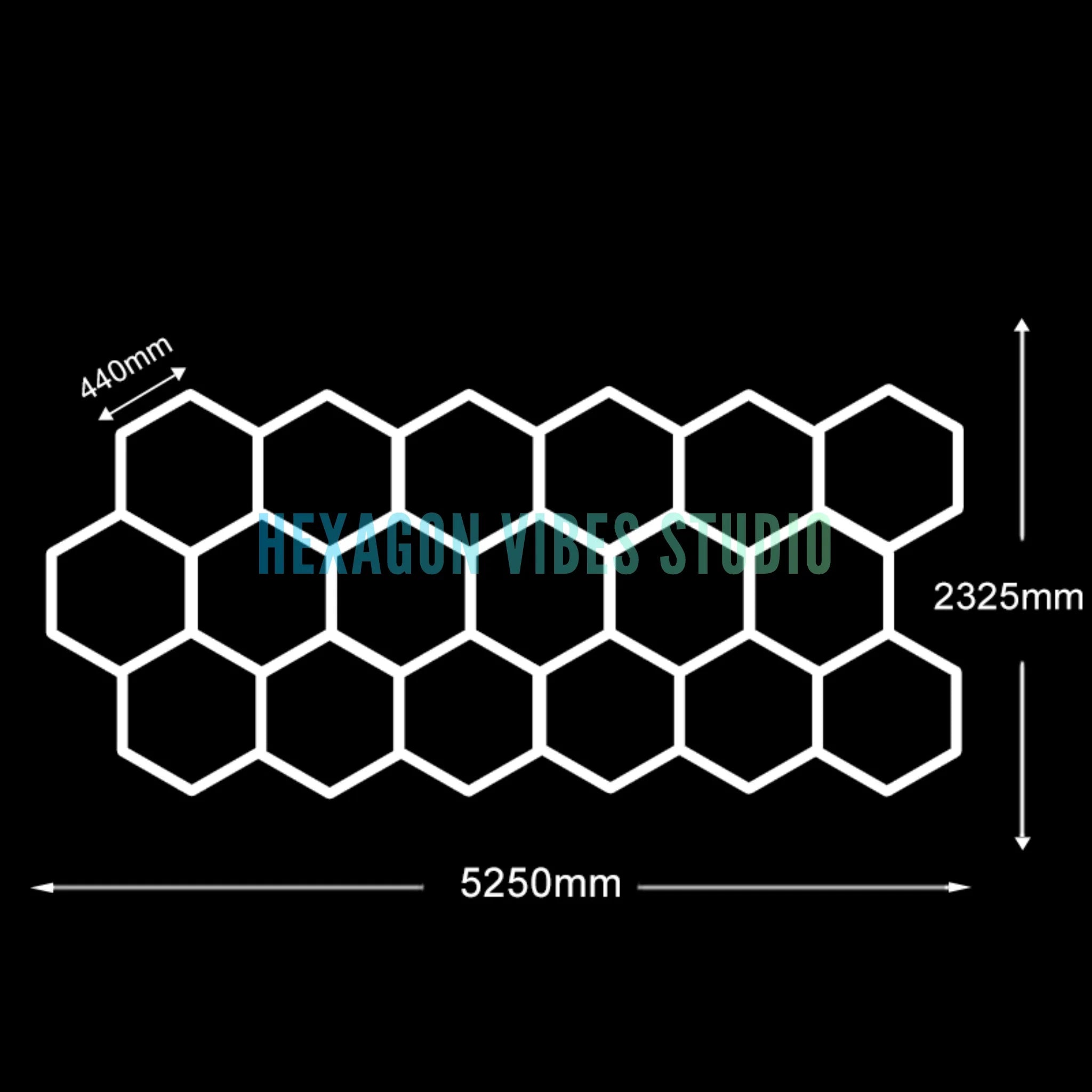 Large Size Hexagon LED Lighting for Garage Car Repair Wash Detailing Workshop Gym Barbershop Honeycomb LED Tube Ceiling Light Everyday Essentials