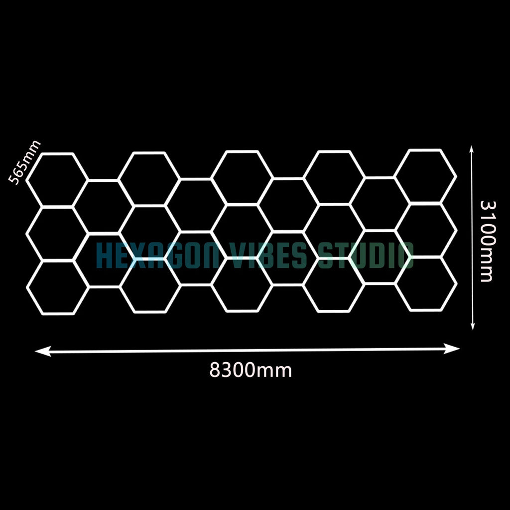 Large Size Hexagon LED Lighting for Garage Car Repair Wash Detailing Workshop Gym Barbershop Honeycomb LED Tube Ceiling Light Everyday Essentials