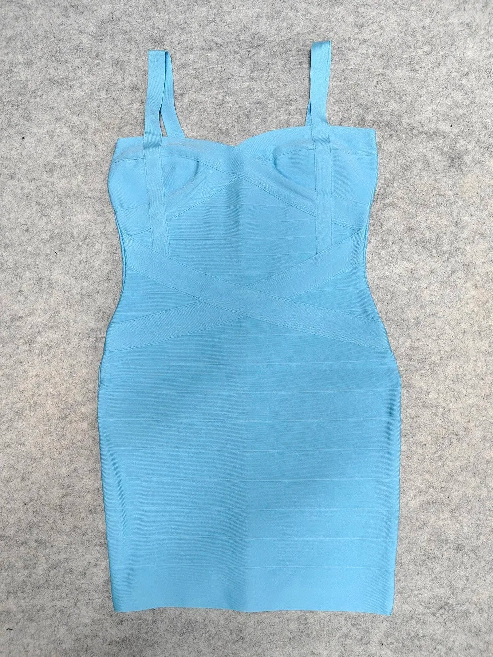 BEAUKEY Blue Spaghetti Strap Women Mini Bandage Dress Bodycon Sexy Above Knee Length Bodycon Party Club Dress XL Classic Vestido EVERYDAY ESSENTIALS