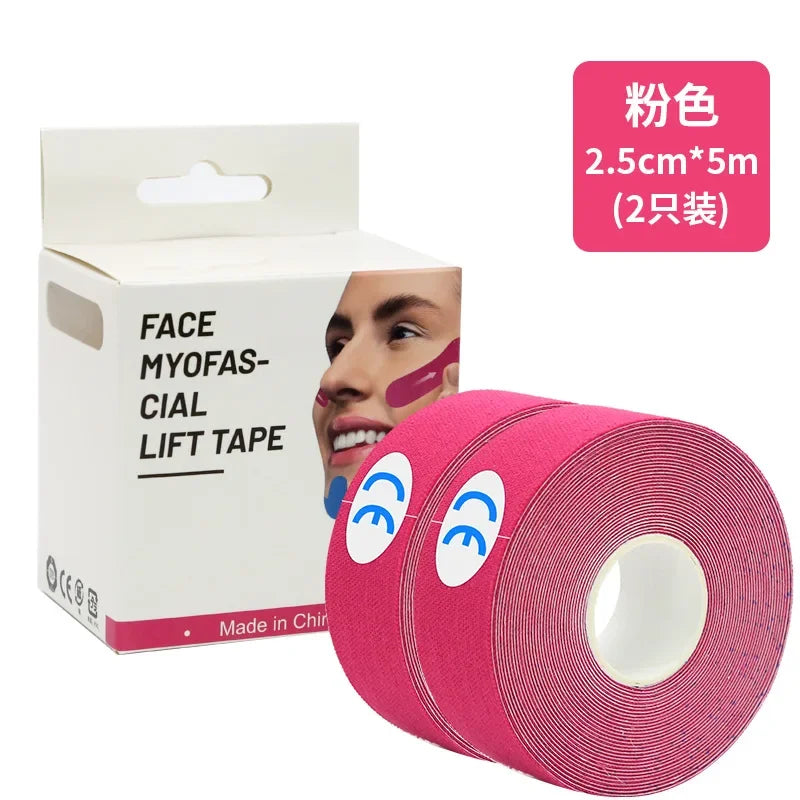 Kinesiology Tape for Face V Line Neck Eyes Lifting Tape Wrinkle Remover Sticker Facial Skin Care Tool Bandagem Elastica 2.5CM*5M EVERYDAY ESSENTIALS