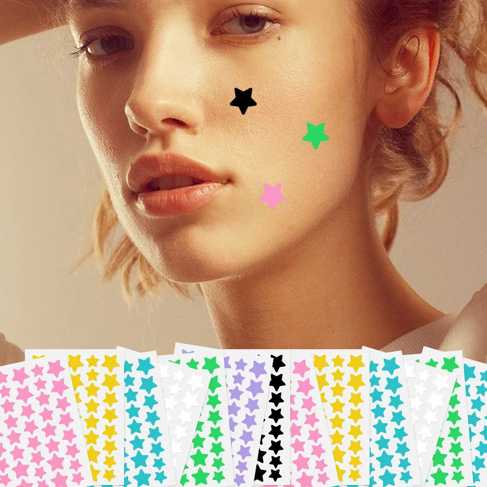 40pcs/120pcs Colorful PE Pimple Patches Cute Star Shaped Pimple Cover Sticker Invisible Pimple Cover Removal Pimple Patch EVERYDAY ESSENTIALS