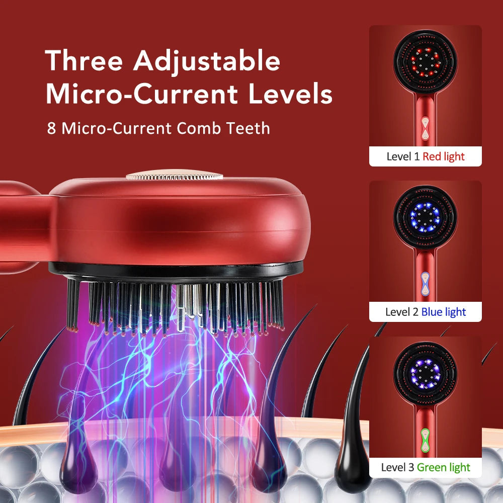 Electric Vibration Massage Comb Portable Hair Follicle Comb Scalp Oil Liquid Applicator Head Massager Hair Growth Anti Loss Care EVERYDAY ESSENTIALS