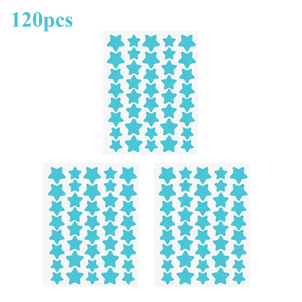 40pcs/120pcs Colorful PE Pimple Patches Cute Star Shaped Pimple Cover Sticker Invisible Pimple Cover Removal Pimple Patch EVERYDAY ESSENTIALS