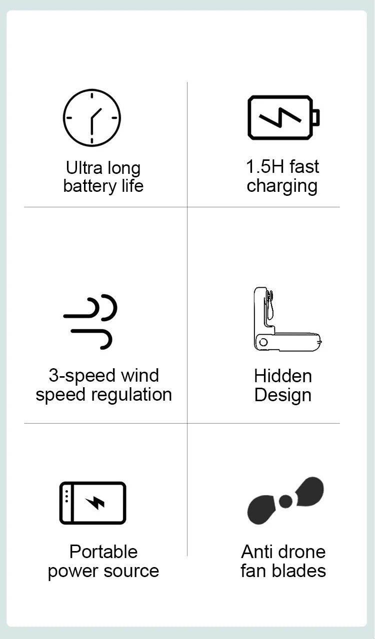 Foldable Small Fan Portable and high-power Hand Held Portable Mini Fan Rechargeable Hand USB Charge Fan Everyday Essentials