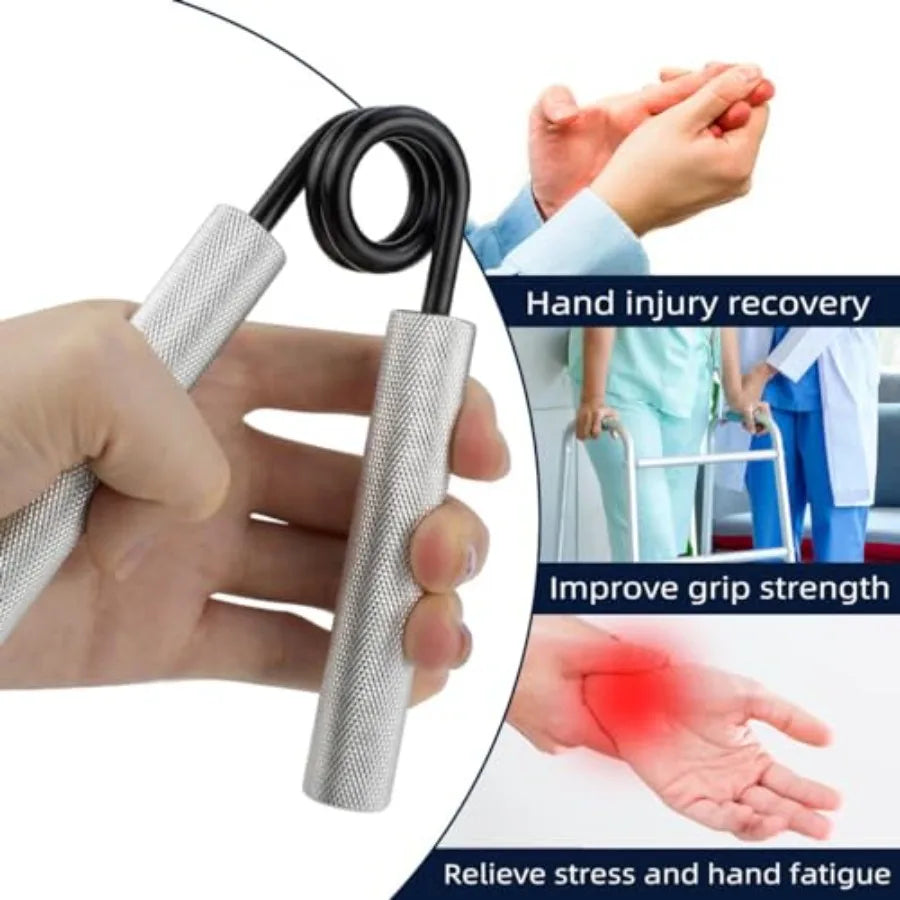 No Slip Heavy-Duty Metal Grip Strength Trainer Grip for Muscle Building Hand Rehabilitation Home Gym Exerciser Training Everyday Essentials