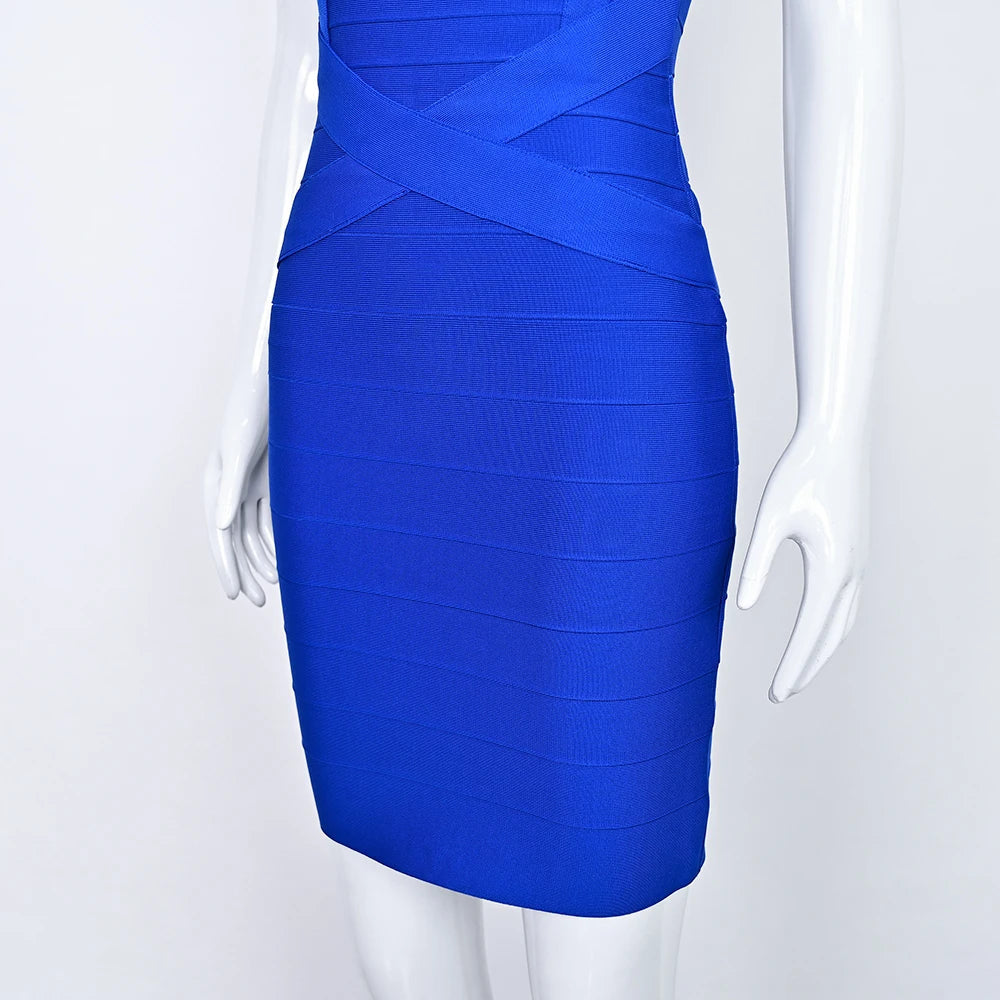BEAUKEY Women Sexy Green Wedding Dress Bandage For Women Mini Blue Bodycon Dress Club Party Dress Cheap Stripe Vestidos Bodycon EVERYDAY ESSENTIALS