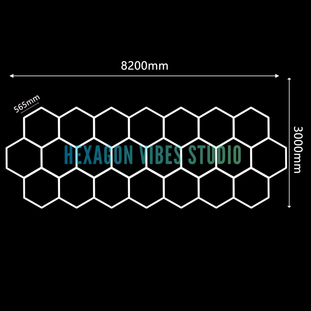 Large Size Hexagon LED Lighting for Garage Car Repair Wash Detailing Workshop Gym Barbershop Honeycomb LED Tube Ceiling Light Everyday Essentials