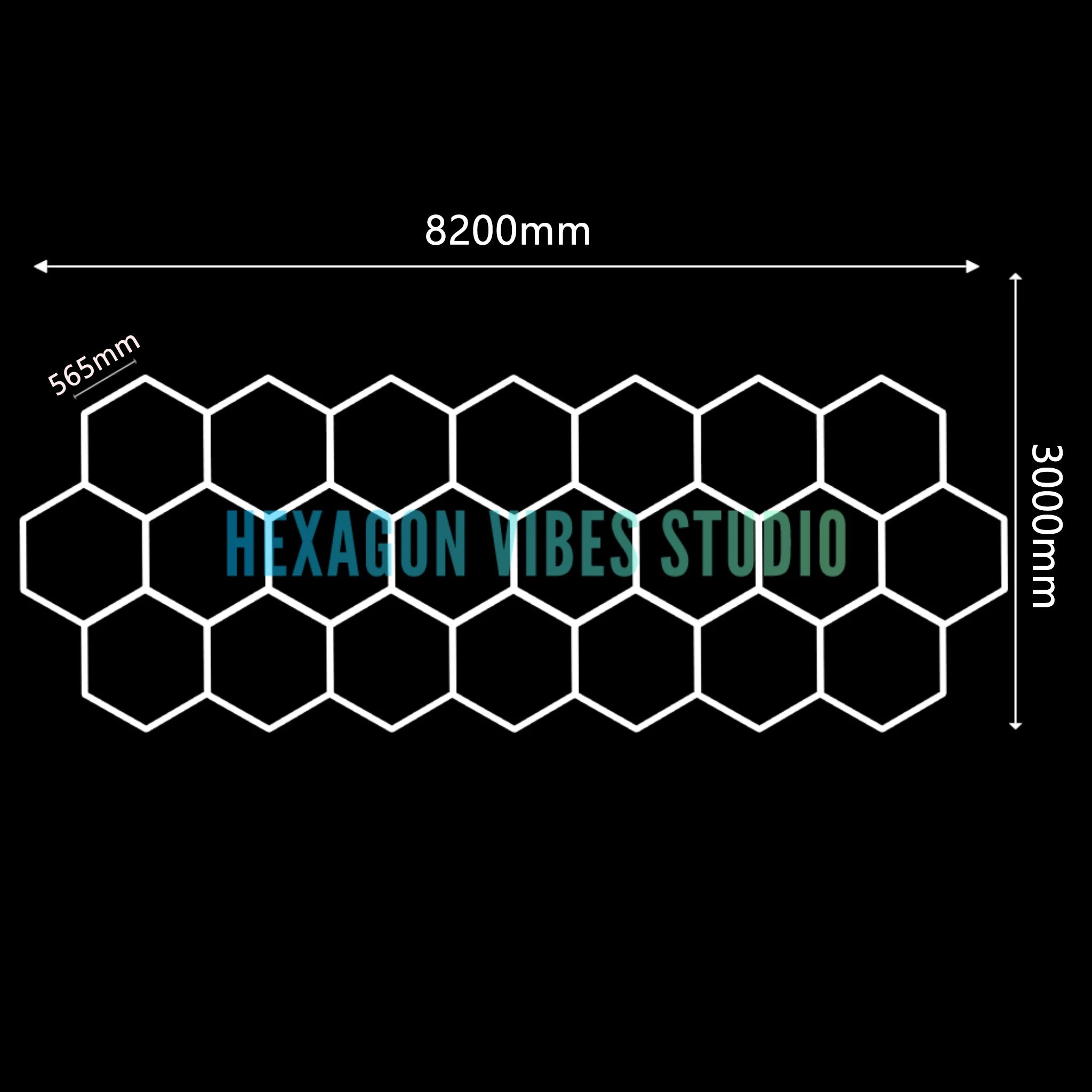 Large Size Hexagon LED Lighting for Garage Car Repair Wash Detailing Workshop Gym Barbershop Honeycomb LED Tube Ceiling Light Everyday Essentials