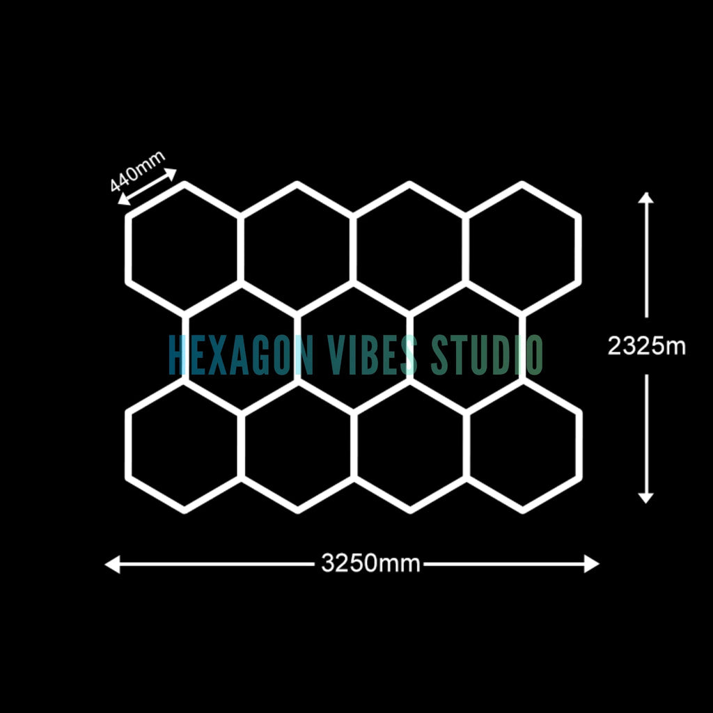 Large Size Hexagon LED Lighting for Garage Car Repair Wash Detailing Workshop Gym Barbershop Honeycomb LED Tube Ceiling Light Everyday Essentials