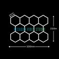 Large Size Hexagon LED Lighting for Garage Car Repair Wash Detailing Workshop Gym Barbershop Honeycomb LED Tube Ceiling Light Everyday Essentials