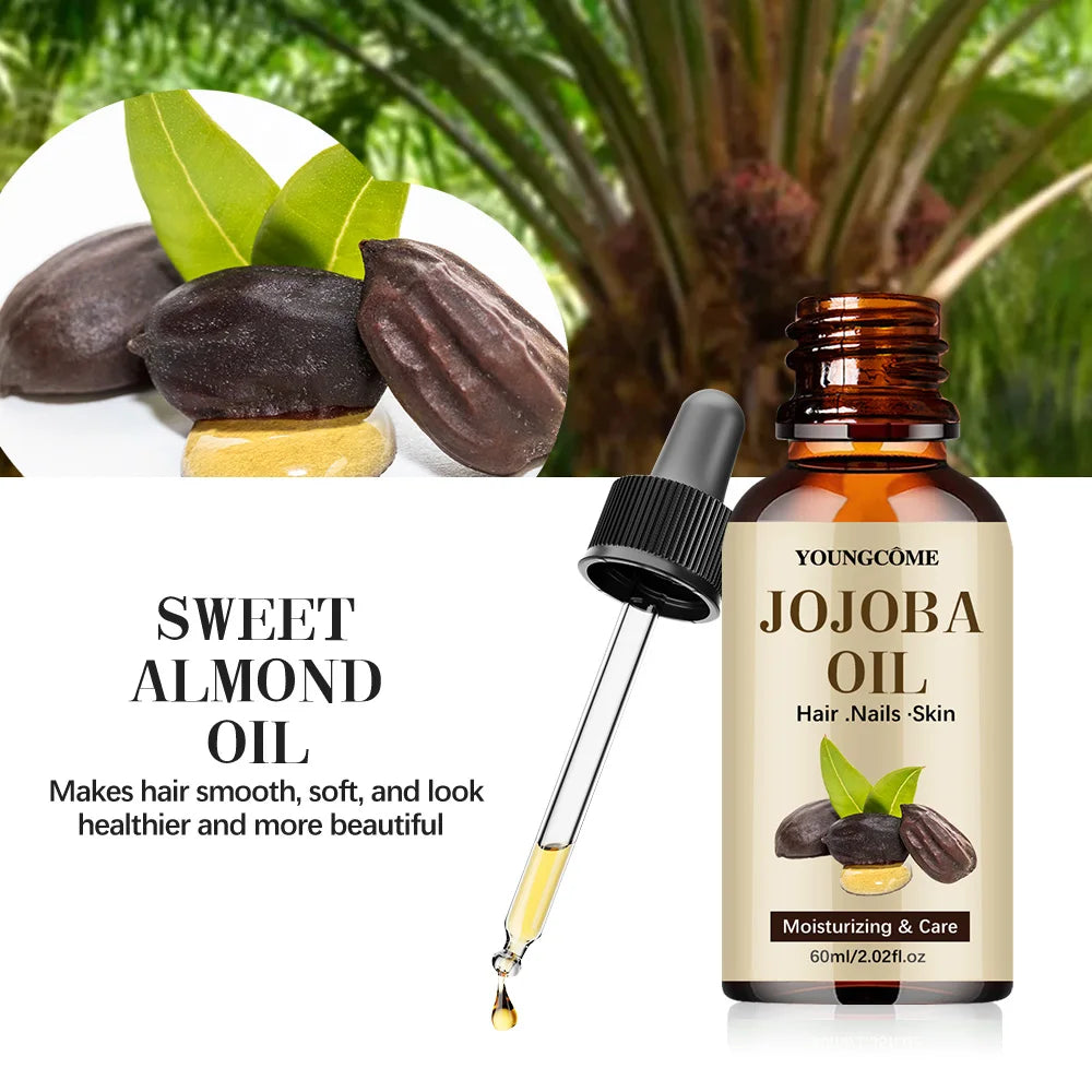 Organic Jojoba Oil, Pure Moisturizing Oil for Face, Hair, Skin Nails | Natural Cold Pressed Hexane Free Carrier Oil Hair Relaxer EVERYDAY ESSENTIALS