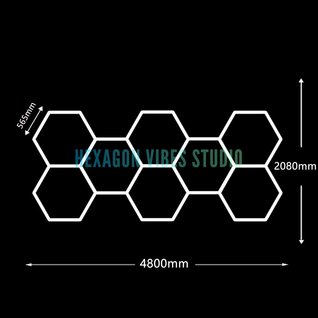 Large Size Hexagon LED Lighting for Garage Car Repair Wash Detailing Workshop Gym Barbershop Honeycomb LED Tube Ceiling Light Everyday Essentials