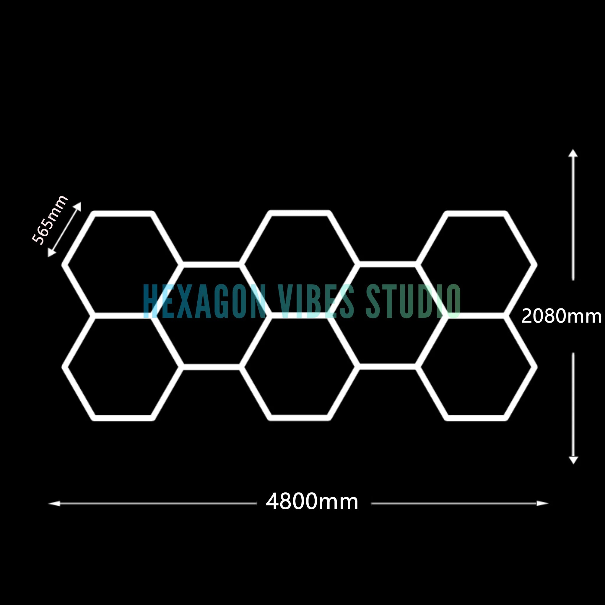Large Size Hexagon LED Lighting for Garage Car Repair Wash Detailing Workshop Gym Barbershop Honeycomb LED Tube Ceiling Light Everyday Essentials