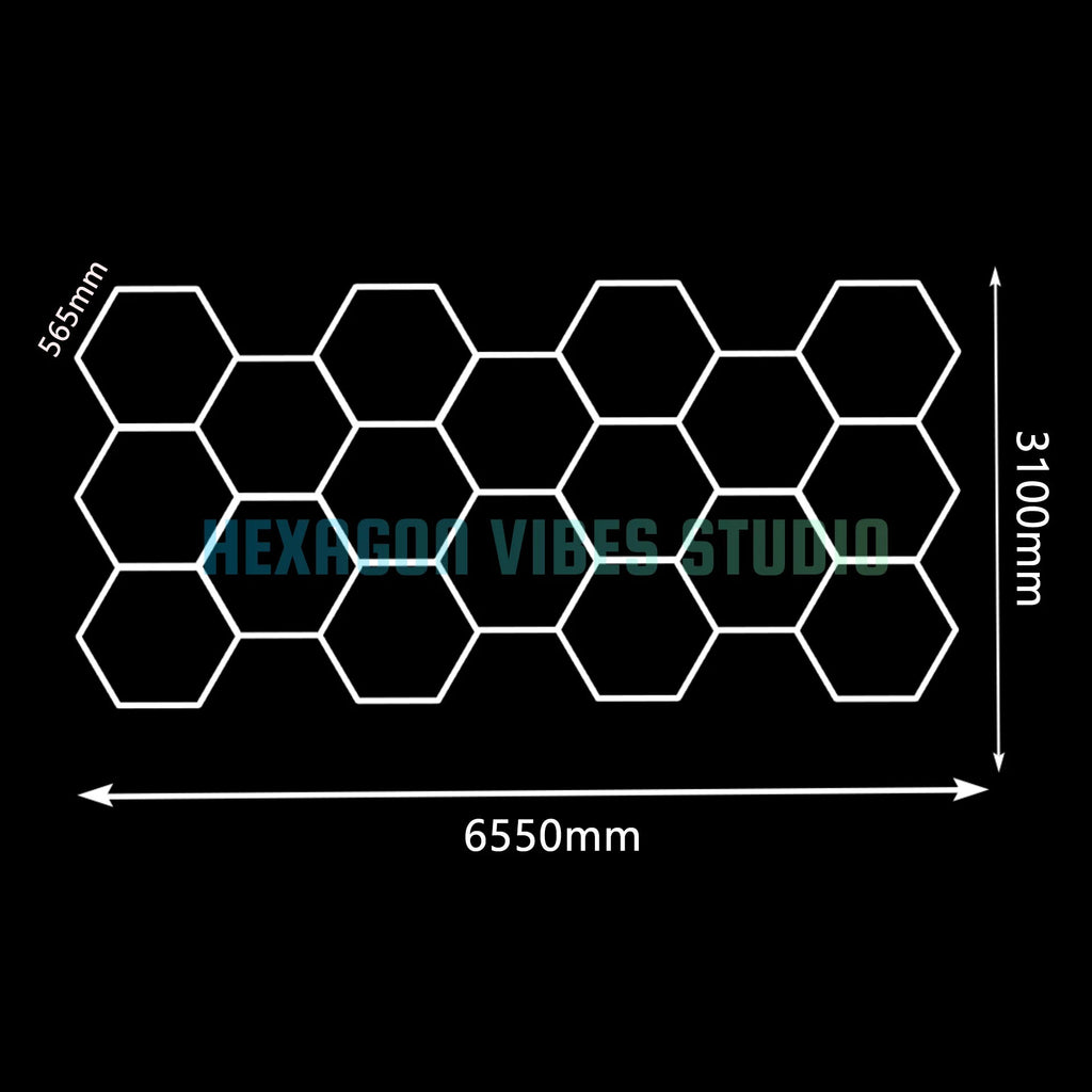 Large Size Hexagon LED Lighting for Garage Car Repair Wash Detailing Workshop Gym Barbershop Honeycomb LED Tube Ceiling Light Everyday Essentials
