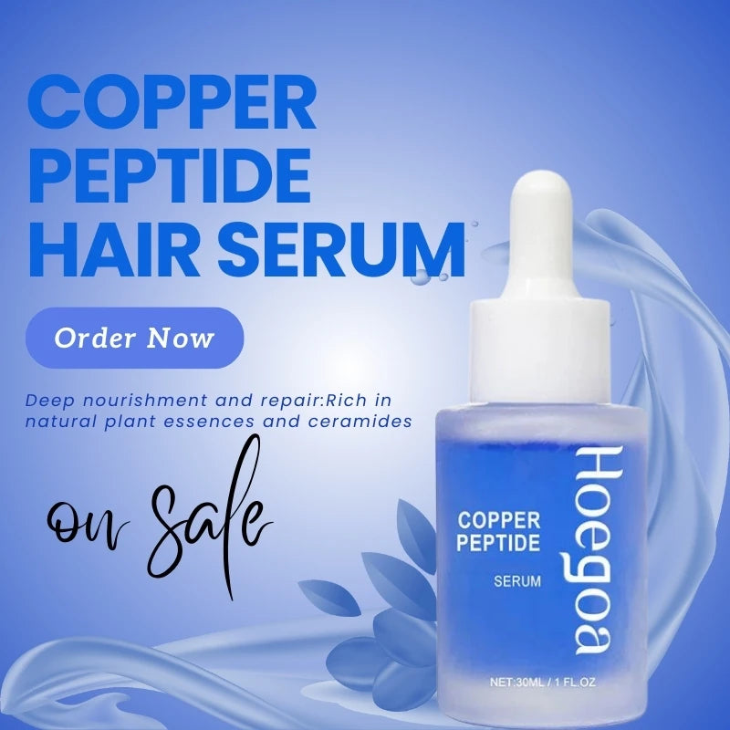 Copper Peptide Hair Density Serum Deep Nourishment And Moist For Damage Hair Treatment,anti-hair Loss Natural Hair Growth Liquid EVERYDAY ESSENTIALS