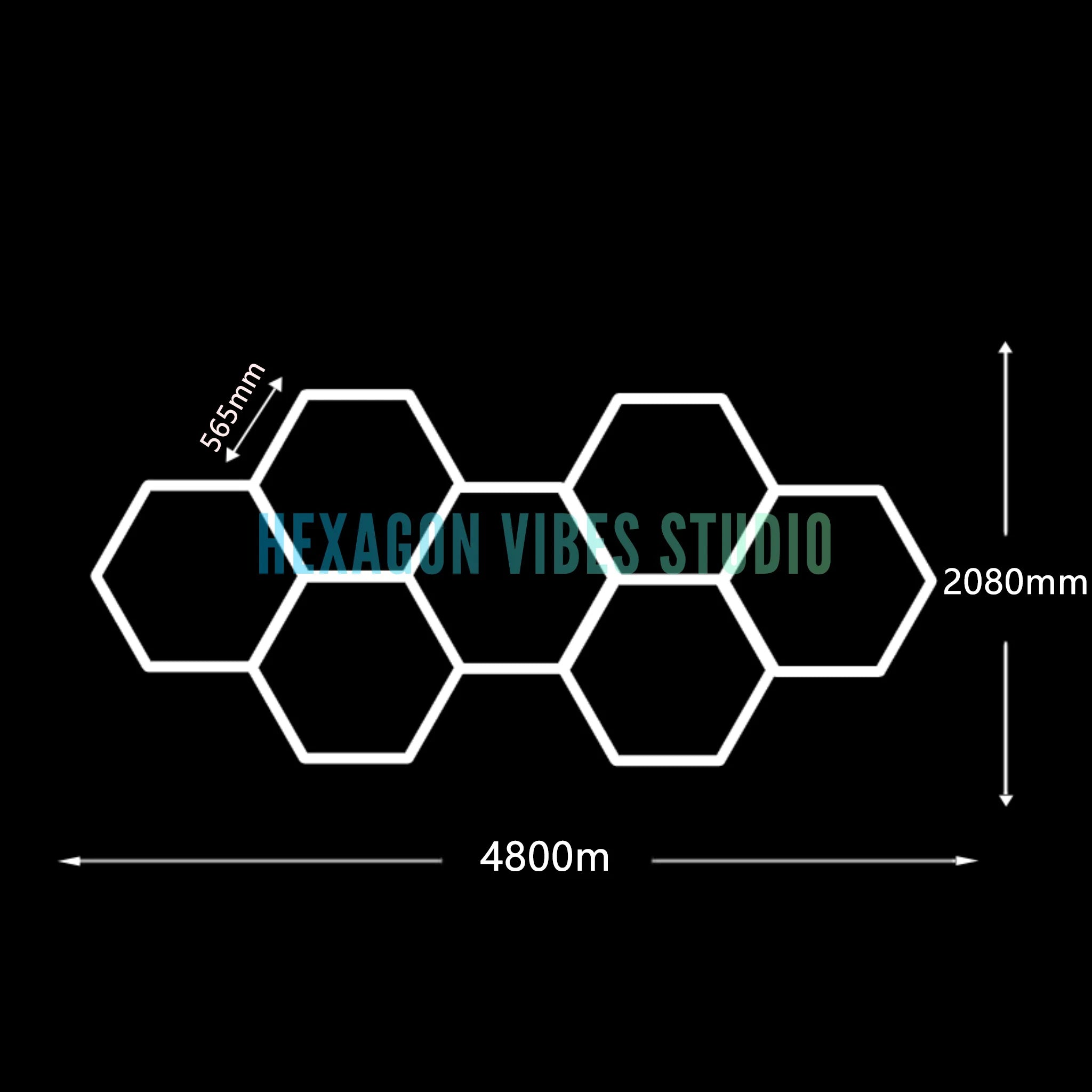 Large Size Hexagon LED Lighting for Garage Car Repair Wash Detailing Workshop Gym Barbershop Honeycomb LED Tube Ceiling Light Everyday Essentials