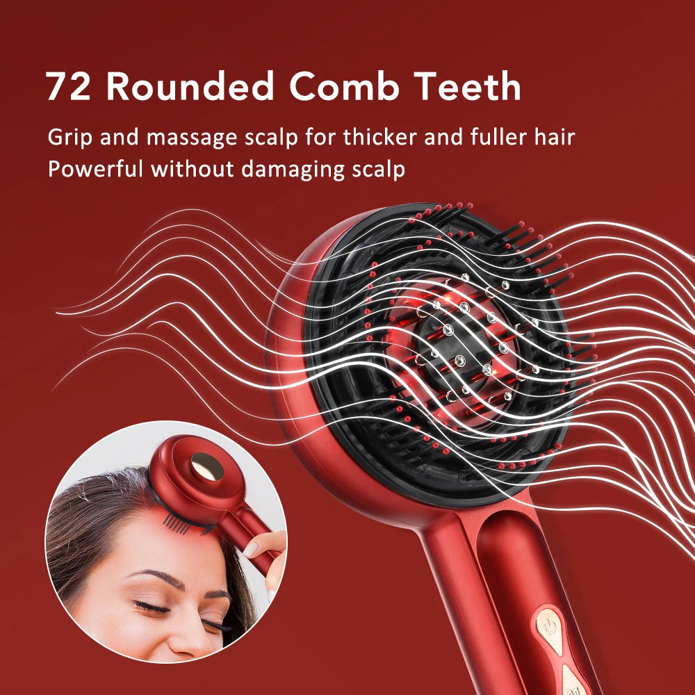 Electric Vibration Massage Comb Portable Hair Follicle Comb Scalp Oil Liquid Applicator Head Massager Hair Growth Anti Loss Care EVERYDAY ESSENTIALS