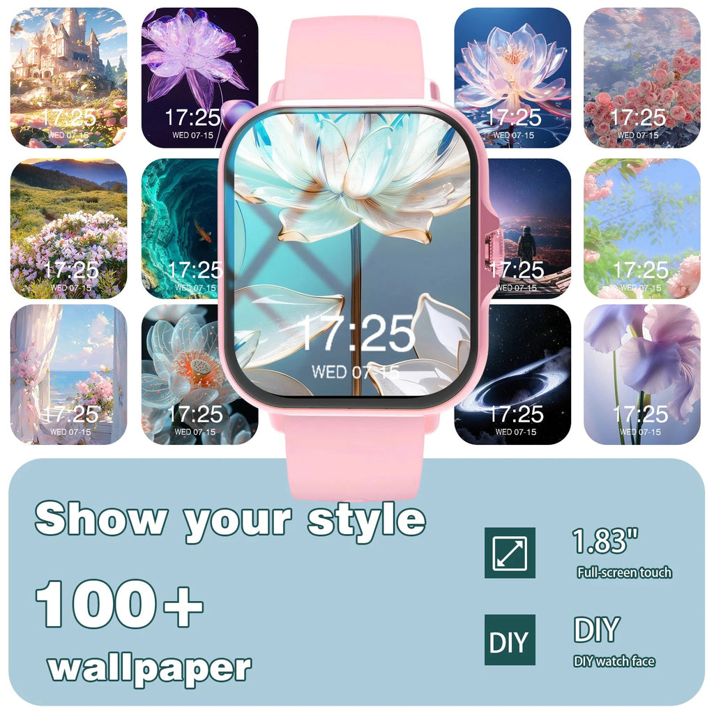 Smart Watch, Wireless Call/Dial, Multi-Sport Mode, Multiple APP Reminders, Suitable for Men and Women, Compatible with IPhone/An EVERYDAY ESSENTIALS