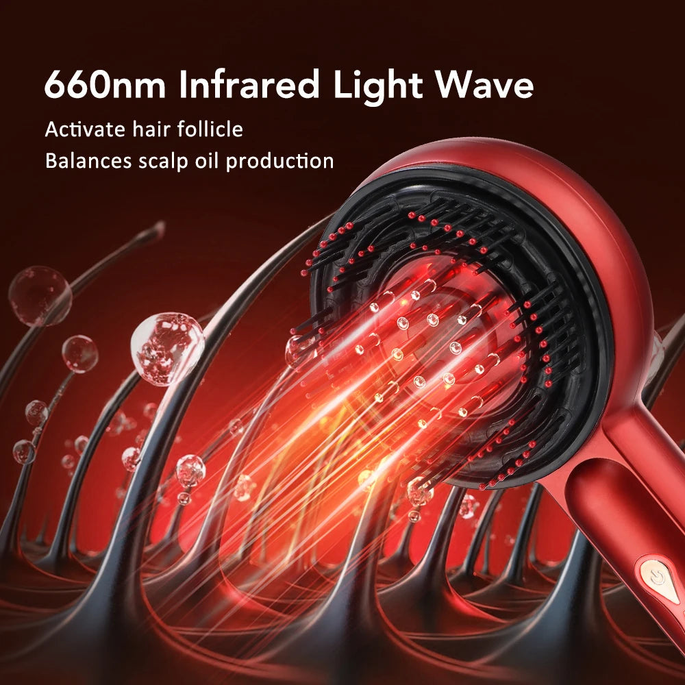 Electric Vibration Massage Comb Portable Hair Follicle Comb Scalp Oil Liquid Applicator Head Massager Hair Growth Anti Loss Care EVERYDAY ESSENTIALS