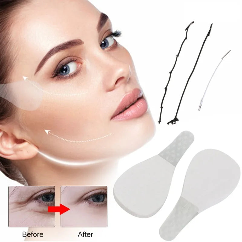 40-240Pcs/Set Invisible Facial Liftting Stickers Thin Face Patches Facial Line Wrinkle Sagging Skin Fast Pull Chin Adhesive Tape EVERYDAY ESSENTIALS