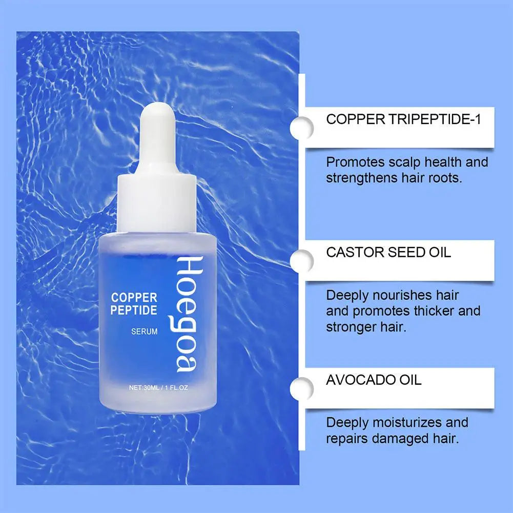 Copper Peptide Hair Density Serum Deep Nourishment And Moist For Damage Hair Treatment,anti-hair Loss Natural Hair Growth Liquid EVERYDAY ESSENTIALS