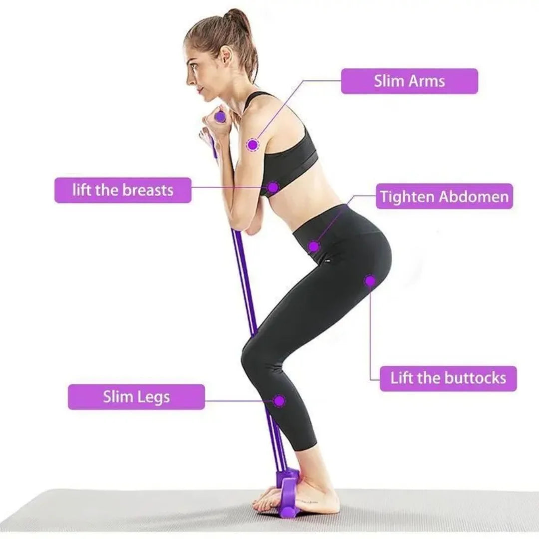 21 Fitness Resistance Bands-6 Tube Pedal Ankle Puller,Upgraded Multifunction Tension Rope, Home Gym Equipment for Full Body Strength for Abdomen/Waist/Arm/Leg Training and Stretching Everyday Essentials