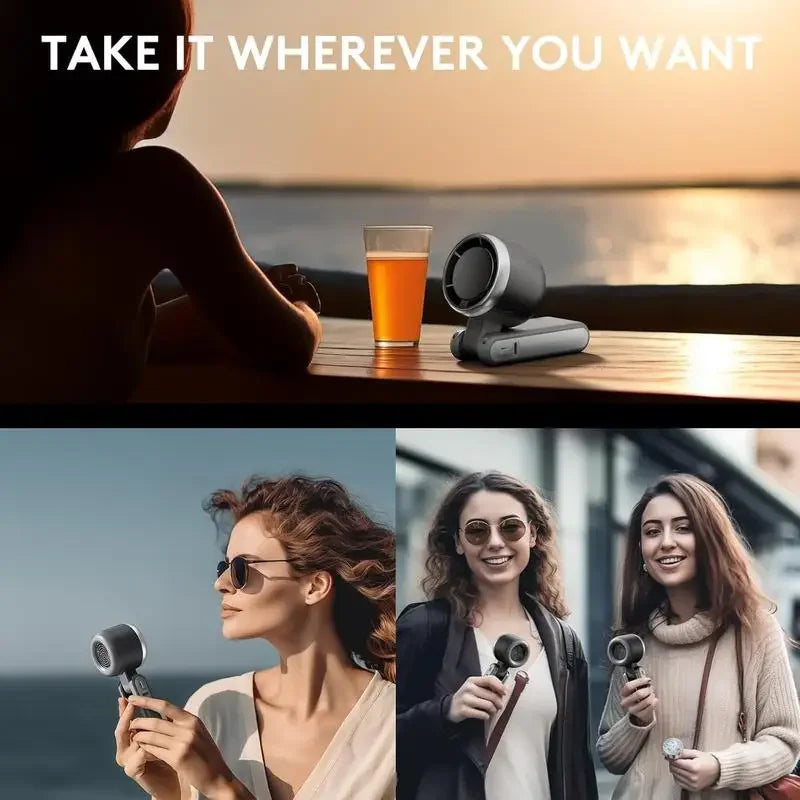 3-in-1 Fan, 5-speed, 3600mAh Rechargeable Lithium Battery, USB Charging, Travel Mini Fan Everyday Essentials