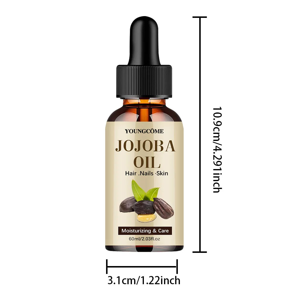 Organic Jojoba Oil, Pure Moisturizing Oil for Face, Hair, Skin Nails | Natural Cold Pressed Hexane Free Carrier Oil Hair Relaxer EVERYDAY ESSENTIALS