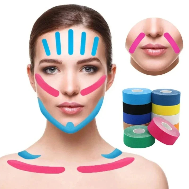Kinesiology Tape for Face V Line Neck Eyes Lifting Tape Wrinkle Remover Sticker Facial Skin Care Tool Bandagem Elastica 2.5CM*5M EVERYDAY ESSENTIALS