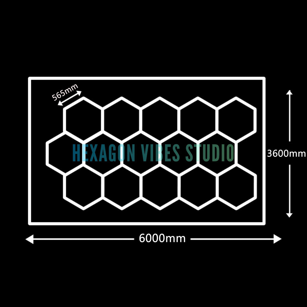 Large Size Hexagon LED Lighting for Garage Car Repair Wash Detailing Workshop Gym Barbershop Honeycomb LED Tube Ceiling Light Everyday Essentials