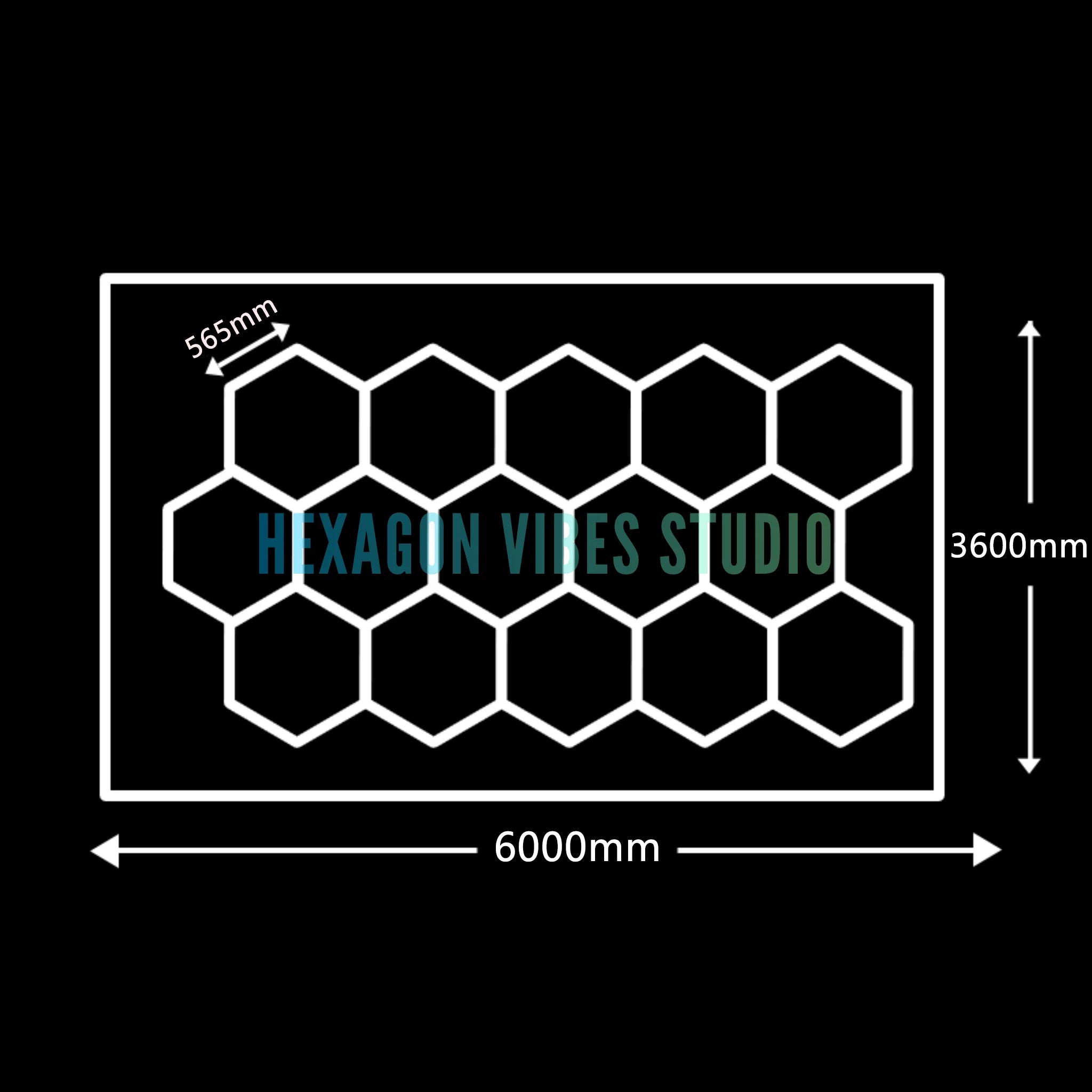 Large Size Hexagon LED Lighting for Garage Car Repair Wash Detailing Workshop Gym Barbershop Honeycomb LED Tube Ceiling Light Everyday Essentials