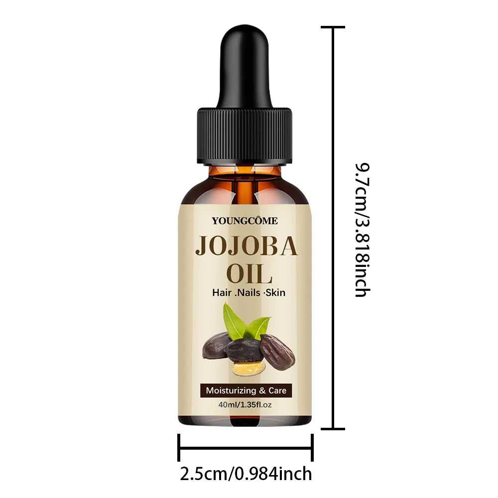 Organic Jojoba Oil, Pure Moisturizing Oil for Face, Hair, Skin Nails | Natural Cold Pressed Hexane Free Carrier Oil Hair Relaxer EVERYDAY ESSENTIALS