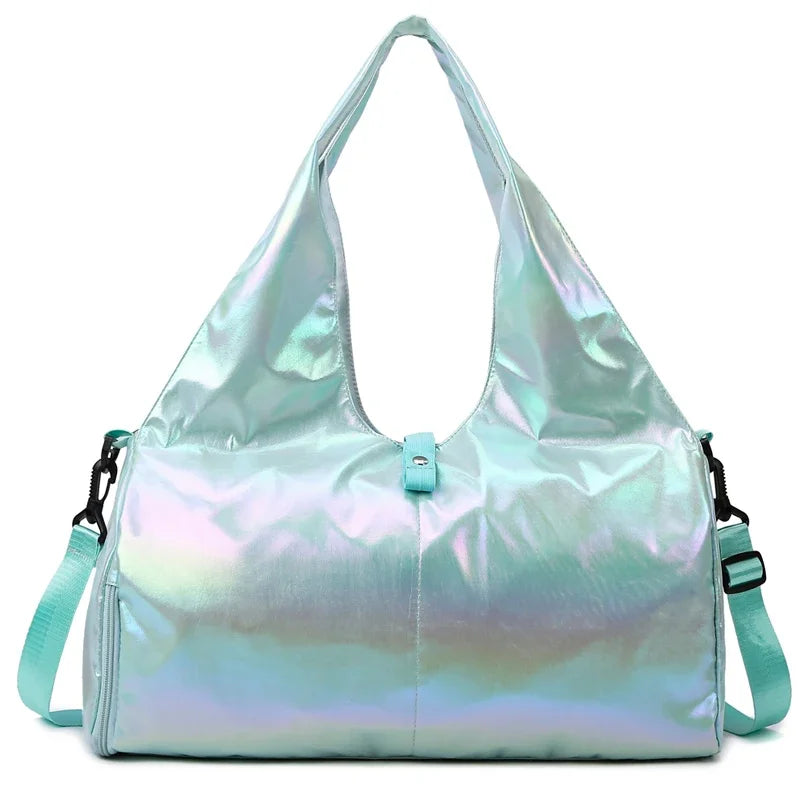 Fashion Multi-function Gym Travel Shine Cotton Portable Shoulder Handbags Women Bags Big Capacity Handbag With Large Pocket Everyday Essentials