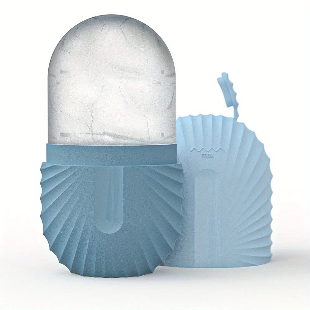 Ice Face Roller Facial Skincare Ice Roller Set, Stainless Steel Facial Roller Gua Sha Face Tool Face Massage Roller Mold Cube EVERYDAY ESSENTIALS
