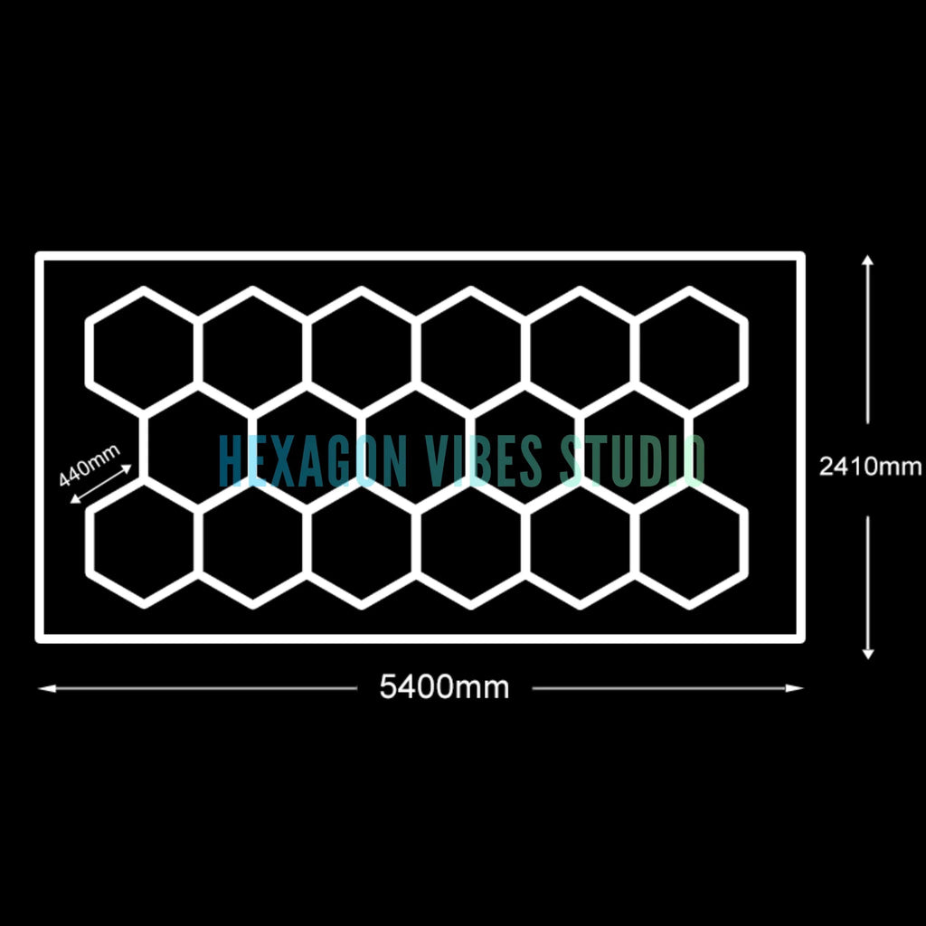 Large Size Hexagon LED Lighting for Garage Car Repair Wash Detailing Workshop Gym Barbershop Honeycomb LED Tube Ceiling Light Everyday Essentials