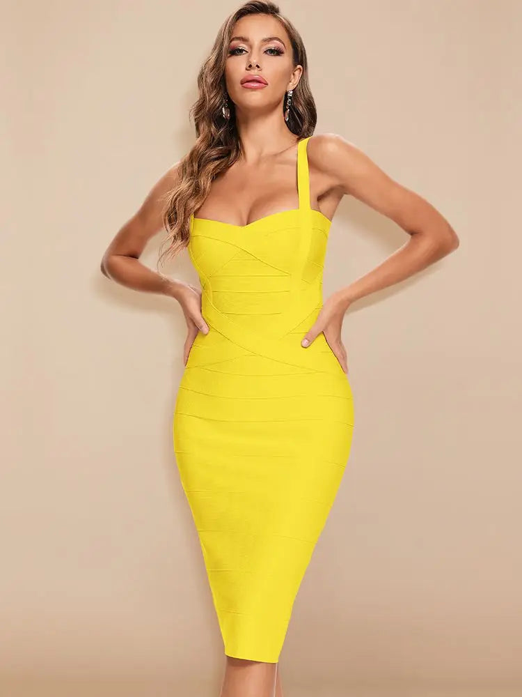 BEAUKEY Vintage Sexy Red Long Bandage Wedding Evening Dress Women 2023 Bodycon Club Knitted Party Pink Dress Birthday Vestidos EVERYDAY ESSENTIALS