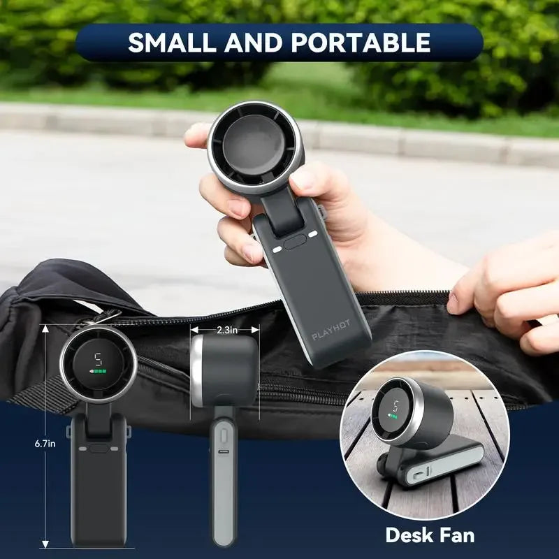 3-in-1 Fan, 5-speed, 3600mAh Rechargeable Lithium Battery, USB Charging, Travel Mini Fan Everyday Essentials