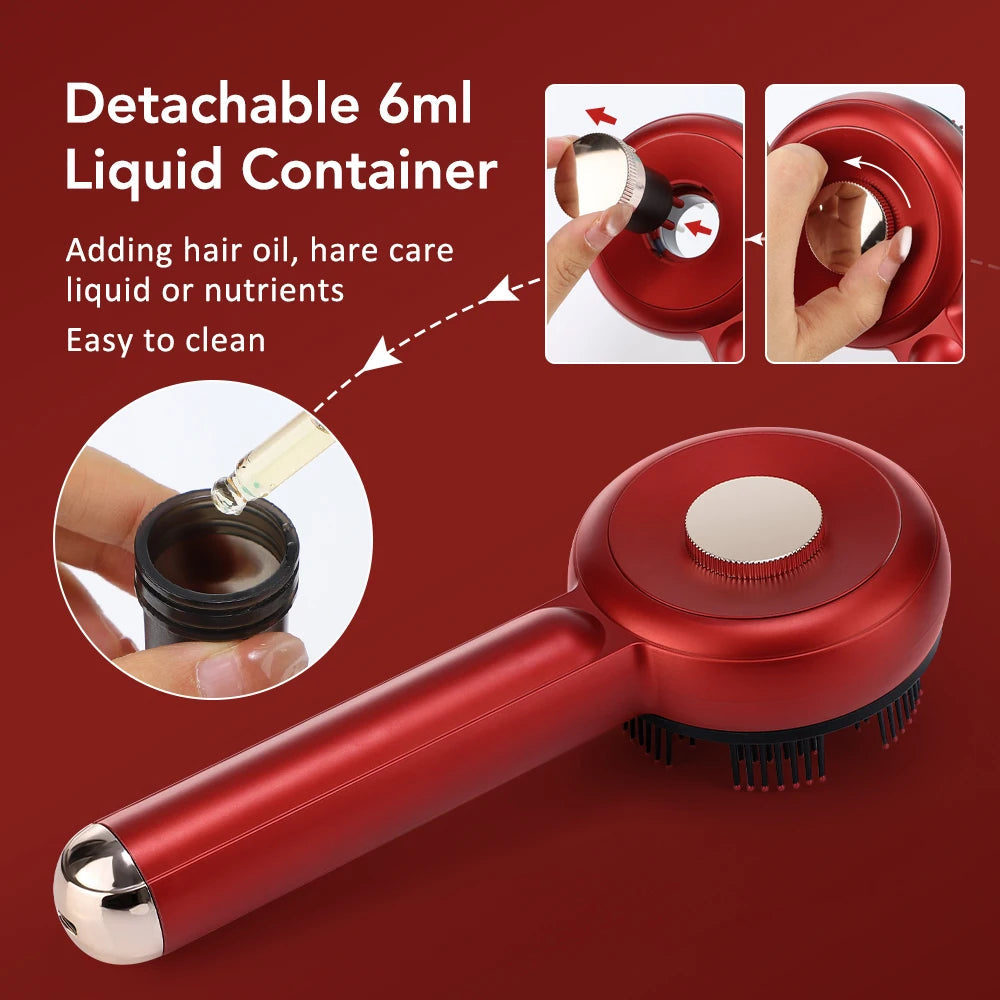 Electric Vibration Massage Comb Portable Hair Follicle Comb Scalp Oil Liquid Applicator Head Massager Hair Growth Anti Loss Care EVERYDAY ESSENTIALS